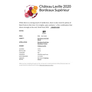 chteau_laville_2020_bordeaux_suprieur_rating_and_review___wine_enthusiast